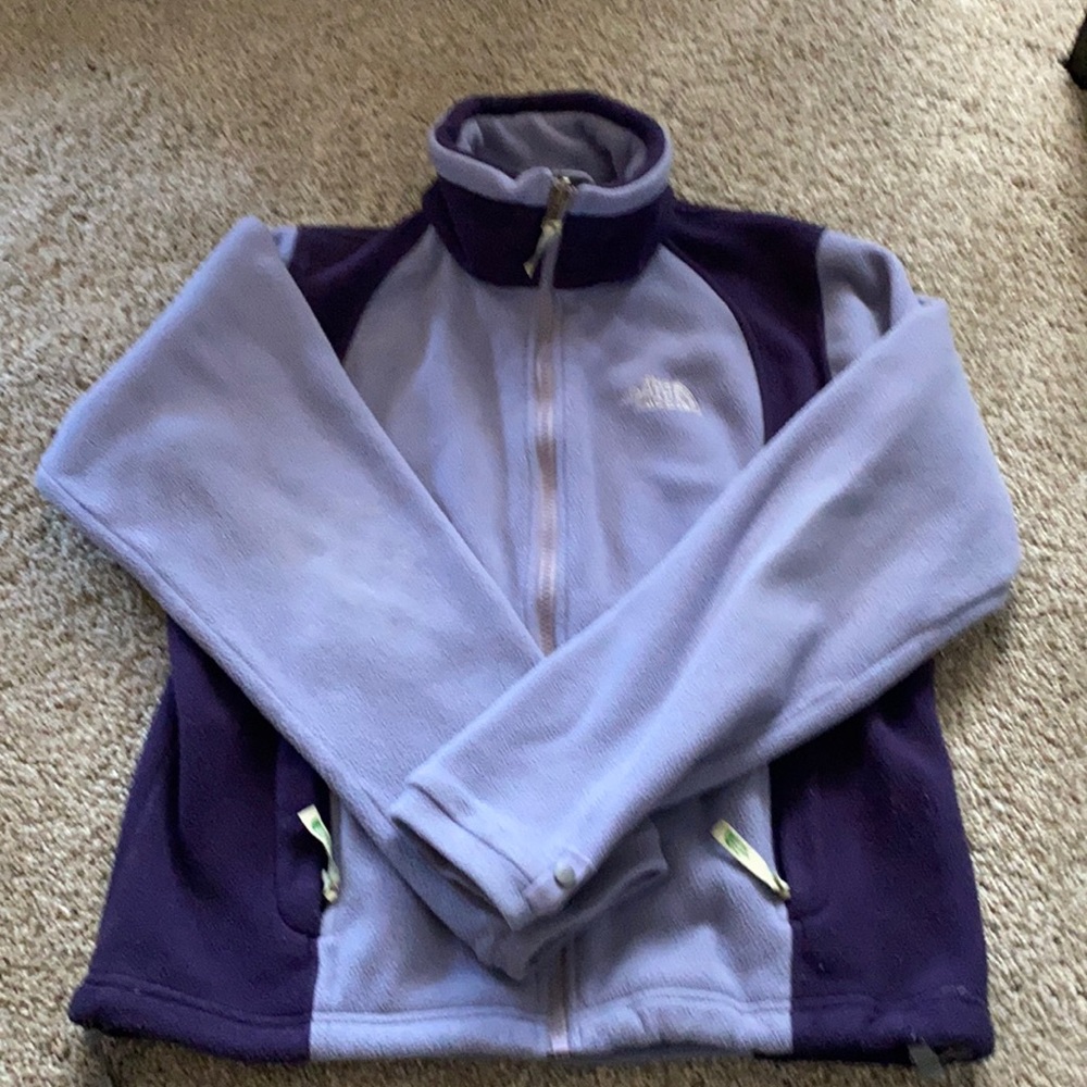North face, purple woman’s fleece, size small